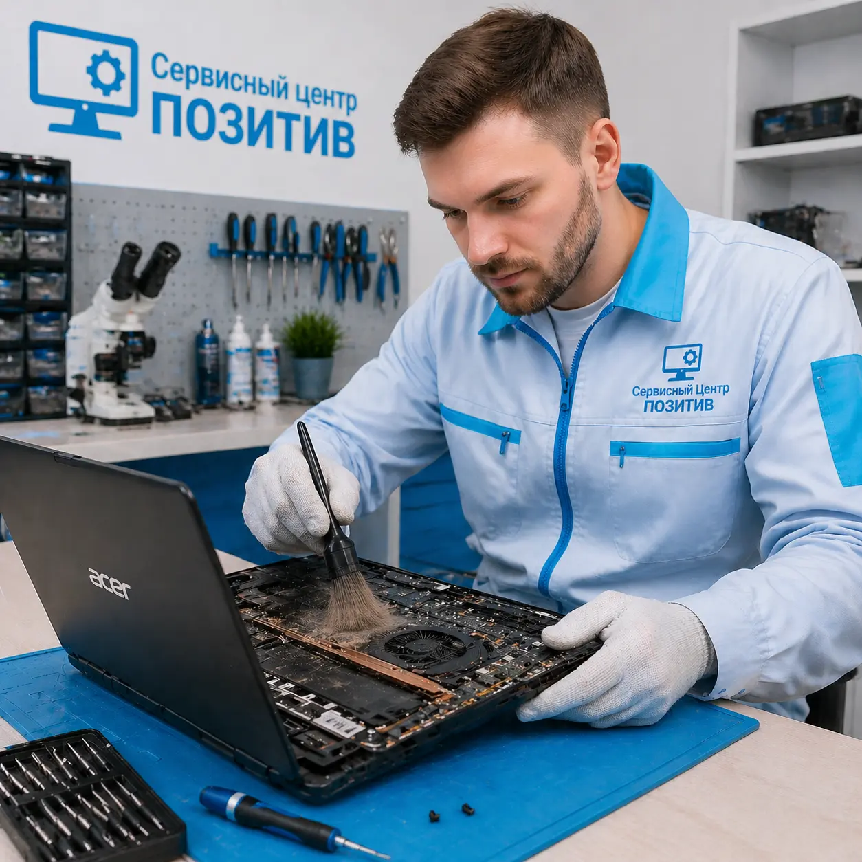 Чистка ноутбука Acer от пыли в Новочеркасске | Замена термопасты