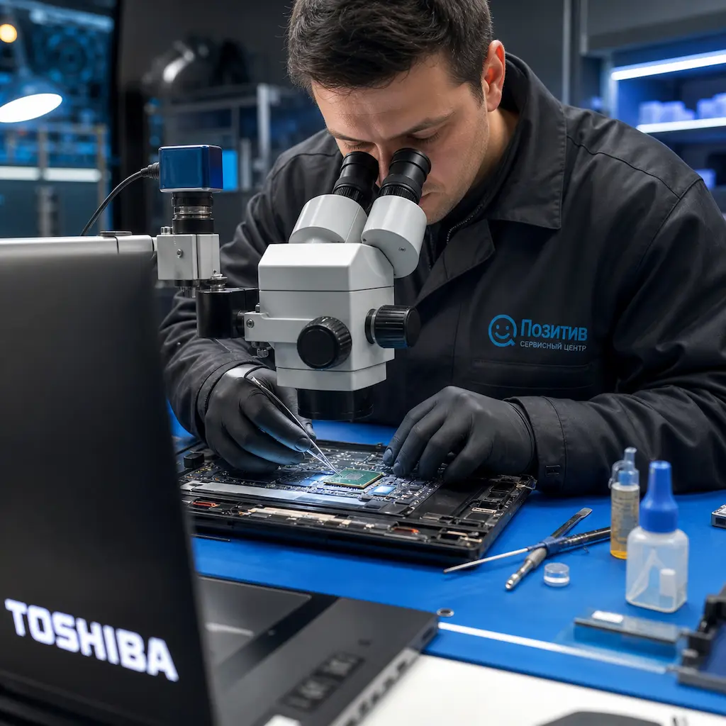 Замена видеокарты ноутбука Toshiba в Новочеркасске