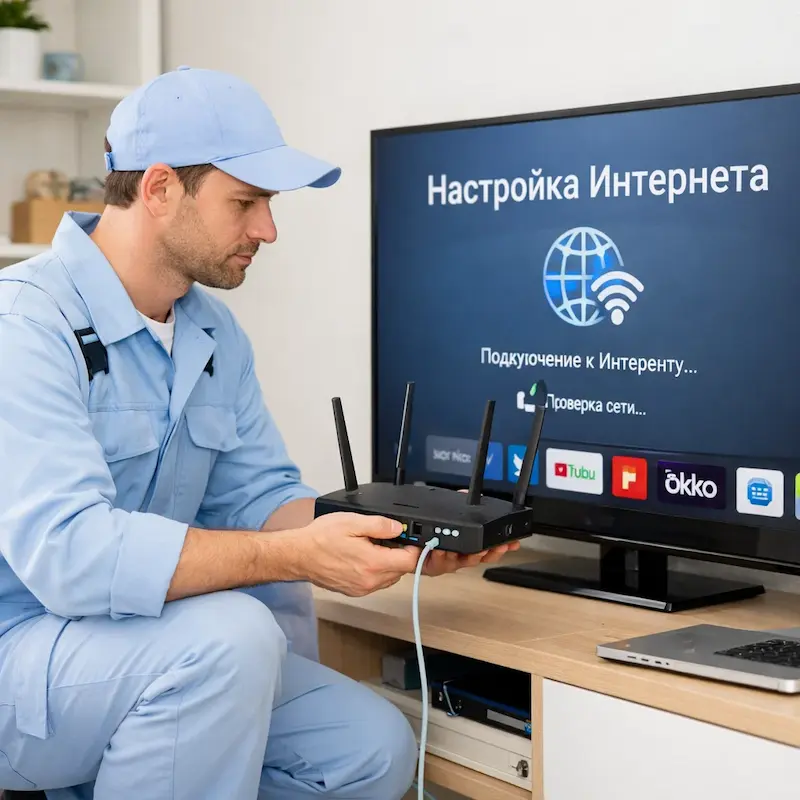 Настройка интернета на телевизоре в Новочеркасске