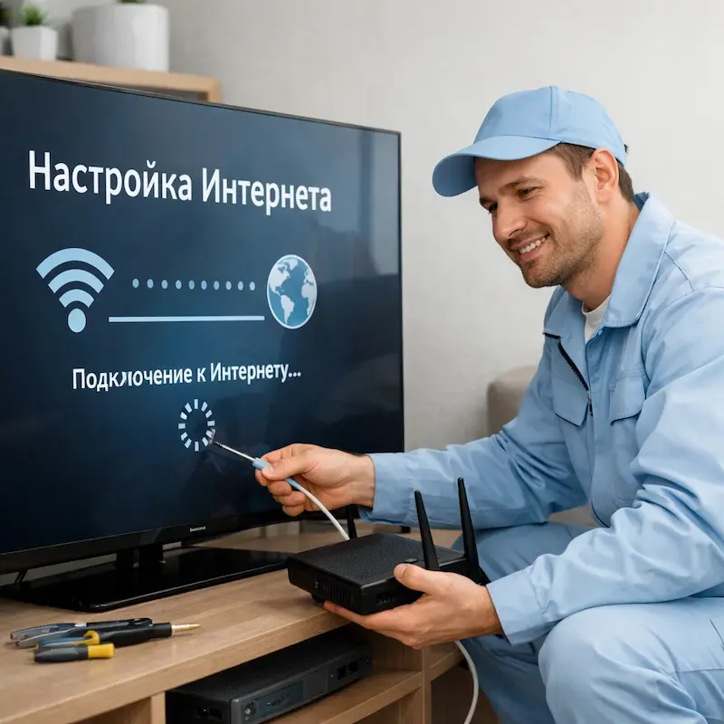 Настройка интернета на ТВ в Новочеркасске