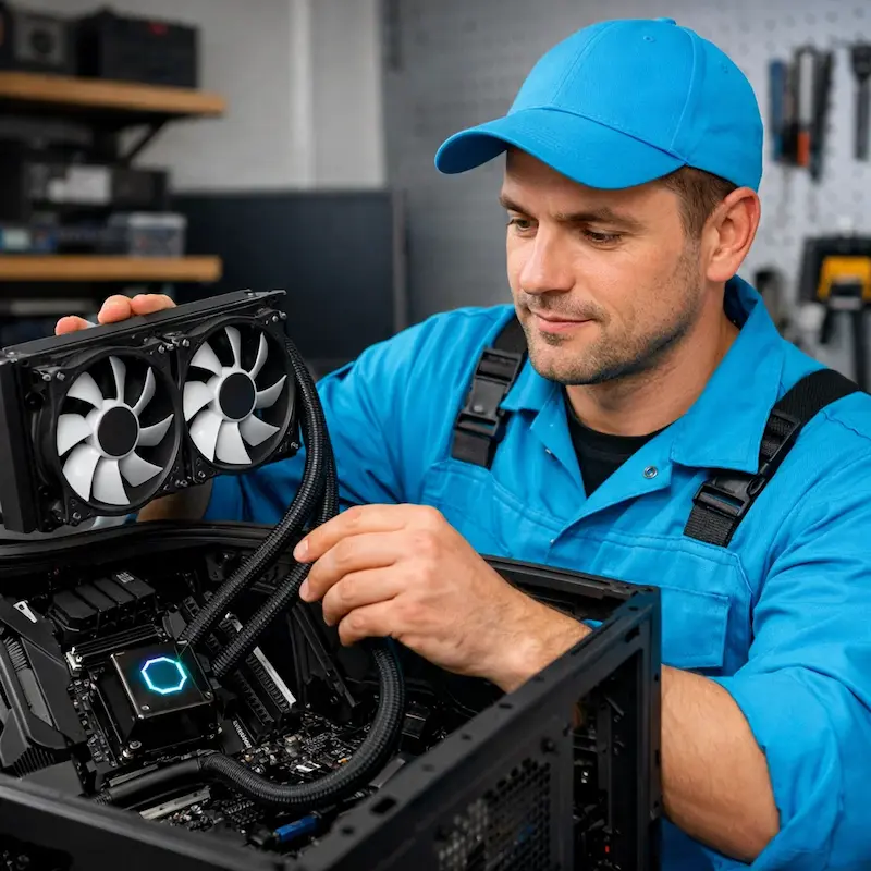 Установка водяного охлаждения на компьютер в Новочеркасске